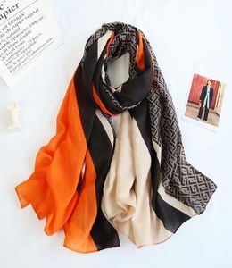 Lüks Kadın Marka Pamuk Eşarp Büyük Şallar Hicab Foulard Echarpe Tasarım Baskı Lady Beach Stole Baş Scarves16287052