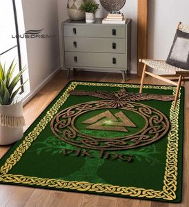 Viking Warrior Rug and Carpets for Home Living Room Quarto Areia Área Grande Carpet Moda Viking Spirit Decoration Mat9023203