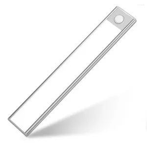 Vägglampskåp Ljus USB -laddningsbar rörelsessensor ledde tre färger i en för köksgarderob inomhusbelysning 10/20/30/40/50 cm