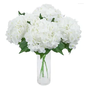 Декоративные цветы 20 дюйма на настоящий контакт гортеня искусственный латекс подделка для домашнего свадебного букета.