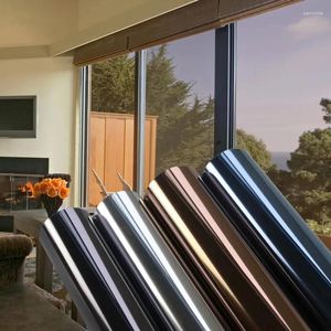 Fensteraufkleber Privatsphäre Film Mirror One -tagetag statische Klammer UV -Schutz Wärmesteuerung Solar Tint Home and Office