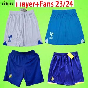 Ronaldo Neymar Jr Benzema 23 24 Al Hilal Nassr FC Shorts Shorts Ittihad Versione di Fan Player Fan Player Mane Fotana Neves Kante Al-Ittihad 2023 2024 Pantaloni da calcio