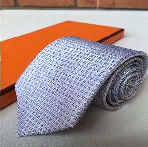 SSYY 2024 Novos homens laços de moda laços de designer de moda para homens gravata letra xadrez h listras lúcios de luxo lazer seda gravata cravat com caixa