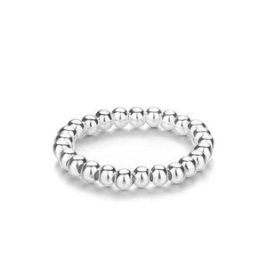 Light Luxury Ring Charm Classic Must-Have Fashionable Silver Ring 4mm Small and Versatile Womens With Common Vanly