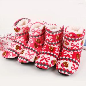 Terlik Dogeek Kış Ayakkabı Botları Sıcak Kadın Ev Kızlar Noel İç Mekan Sürgüsü Peluş Pantufa Yumuşak