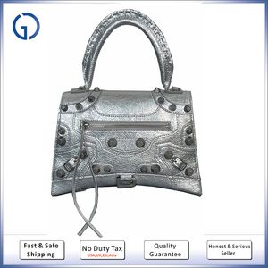 mirror quality designer bag le cagole hourglass bag Rivet handbag cross body genuine leather shoulder tote bag big size 27cm