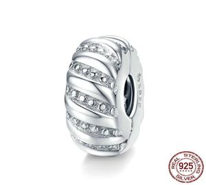 6 Autentici braccialetti di fascino europeo in argento sterling in argento sterling liscio perle del tappo distanziatore rotondo per gioielli che si adattano al bracele33374503 originale