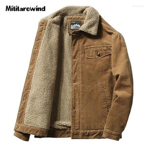 Herrenjacken Herbst Winter für Männer dicke warme Woll-Liner-Jacke mit einzelnen Breauzieren reiner Baumwoll-Oberbekleidung Plus Größe M-6xl