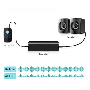 2024 Ny högtalarlinje 3.5mm aux ljudbrusfilter markslingan isolator eliminera för bilstereo ljudsystem hem stereoeliminator