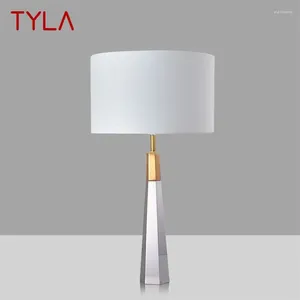 Table Lamps TYLA Modern For The Bedroom Design E27 White Crystal Desk Light Home LED Decorative Foyer Bedside Office