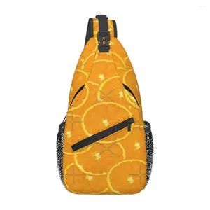 Duffel Bags Orange Fruit Slice Chest Bag Personalized Large Capacity Out Cross Multi-Style