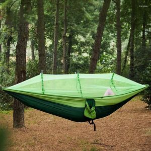 Camp Furniture Outdoor Park Leisure Two Person Camping and Picknic Equipment med förtjockad myggnätshängmatta