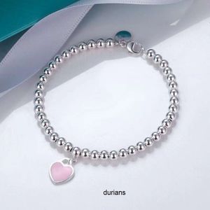 Luxury Bracelets T Chains Bangle Love Heart Enamel Pendant Hand Chain Female S925 Silver Girl Friend Handchains Ladies Bracele DSBG