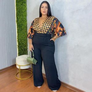 Ethnische Kleidung 2 -teilige Set afrikanische Kleidung für Frauen Hemd Tops Weitbein Hose Anzüge 2024 Sommer Herbst Lose lässige Afrika Outfits Sets