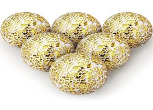 Party -Dekoration Mosaikkugel Glass Balls dekorativ für Weihnachtsheim Dekorentisch Herzstück Rund Gold Ball Festival Ornament9438807