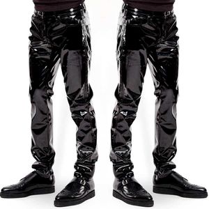 Мужские брюки мужские брюки из искусственного изделия из ПВХ брюки с длинной глянце