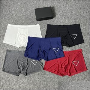 Underpants 5pcs Designer Männer Boxer Elastizität nahtloser Mann Unterwäsche Feste Farbe y atmungsaktives Herren unterwärt Markenboxer Drop liefern OTCGE