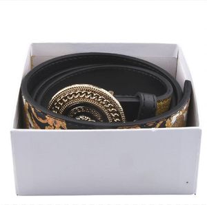 designer belts for men women belt brand bb simon belt French style print black and white red leather with body round and 3D stereohead Medusa luxury buckle