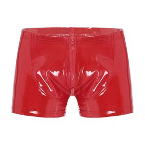 5xl herr sexig öppen gren korta byxor för sex latexformning mantel fetisch boxer läder underbyxor utbuktade påse sexi catsuit kostymer