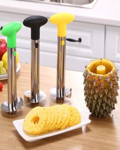 Acessórios de abacaxi de aço inoxidável Fácil de usar acessórios Slicers de abacaxi Fruit Knife Cutter Corer Slicer Kitchen Tools 1PCS 201155560482