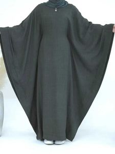 Roupas étnicas Ramadã Dubai linho de algodão Khimar abaya Arábia Saudita Turquia Islã Muslim Maxi Modest Dress Ka Robe Femme Musulmane T240510