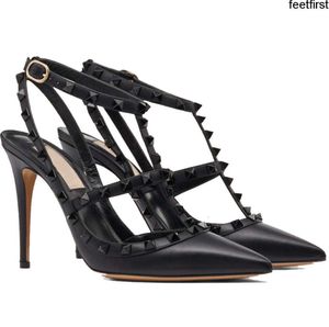 Luxury Slingbacks Saltos Sapatos de vestido de grife feminino 10 cm de 6,5 cm de altura sandálias Rock Plata