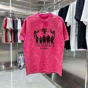 1: 1 Erkek Tişört Tasarımcı Marka Ba Kısa Kollu T-Shirt Külot Saf Pamuk Sıcak Gevşek Nefes Alabilir Moda Erkekler ve Kadınlar AB Boyutu S-XXL A12