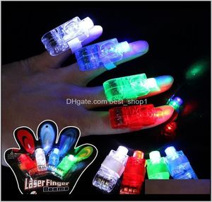 Favor 4Pcsset Light Shiny Neon Stick Laser Finger Beams Colorful Led Luminous Glow Dance Toy Shinning Ring Party Supply Uczon Rp8U8159446