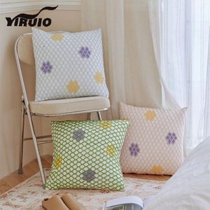 Подушка Yiruio Fairy Elegant Tie Case Beauty Home Decorative Cover для диван -кровати мягкий хлопок вязаный вязаный
