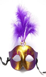 Maschera maschera maschera oro glitter maschere veneziano unisex scintilla mascherato maschera di plastica a metà facciata halloween mardi gras costume toy 6 co8914871