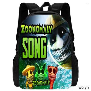 Rucksack Ly Mochila Zoonomaly School für Kinder -Cartoon -Taschen Jungen Mädchen Amine Games Kinder