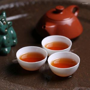 Teaware set 6st/parti 40 ml kinesisk tunn tekoppset keramik koppar vit skål för ceremoni chaozhou teacup