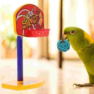 Altre forniture per uccelli giocattoli per pappagalli Basketball Mini Cage Birdie Birdie Pearlescent Training Toys Educing