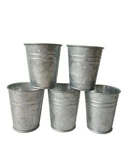 D7XH7CM Galvanizou plantadores pequenos vasos de berçário prateado mini suculentas panelas caixas de lata Flowerpots sf0483886247