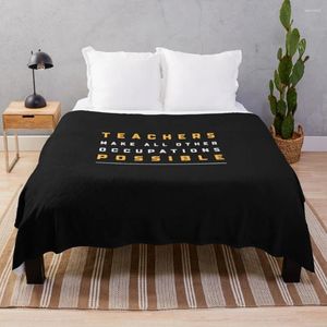 Professores de cobertores tornam todas as outras ocupações possíveis - Funnyshirt for Men Throw Blanket pesado turista de verão pesado