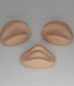 Tatuaggio permanente 3D Pratica della pelle Sostituzione della pelle 2 occhi e 1 labbra per l'allenamento Mannequin Head3413664