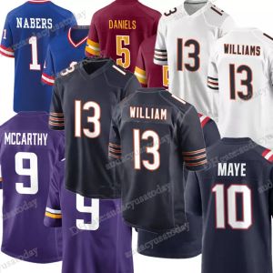 2024 Draft Jersey Männer Frauen Jugend Kinder Caleb Williams 5 Jayden Daniels 10 Drake Maye 18 Marvin Harrison Jr. 9 J.J.McCarthy 8 Malik Nabers 1 Rom Odunze -Fußballtrikots