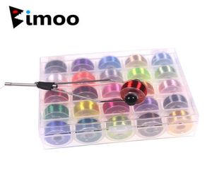 Bimoo 25pcs Assorted 200D Fly wiązanie nici do rozmiaru 614 mucha przynęta na wędkarstwo Materiał Materiał Materiał Biceramic Bobbin Holder 2012173999