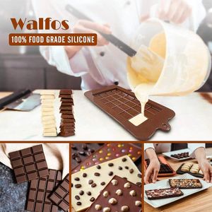 Baking Moulds Walfos Chocolate Molds Bakeware Cake High Quality Square Eco-Friendly Silicone Mold DIY 1PC Food Grade 24 Cavity