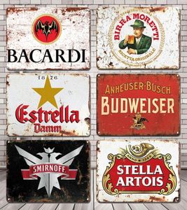 Adesivos de cerveja de pintura de metal sinal de lata de lata vintage Tiki bar de metal placas de decoração de decoração retro de cozinha em casa 3028212