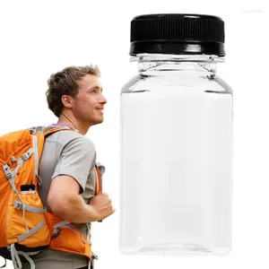 Water Bottles Clear Drinking Reusable Leak Proof Bottle With Lid Juice For Milk Tea Soda Home Kitchen Supply