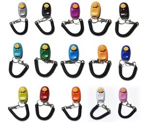 Asotável portátil Chain de chave e pulseira Treinamento de pulseira Clicker Multi Color Pet Dog Overdoor Training Clicker Whistle DH06493363141