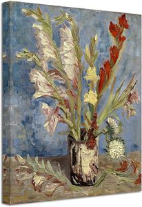 Vase mit Gladioli und China Asters von Van Gogh berühmte Ölgemälde Reproduktion Moderne Blumengicet