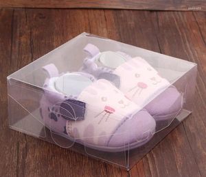 Wrap regalo 300pcs / lotto Clear Pvc Plastic Box / Baby Shoe Display Scatole di decorazione di imballaggio trasparente 12 5 cm SN1235