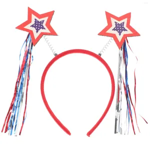 Bandanas Red White Blue Independence Day Head Bands Miss Hair Bans in plastica il 4 luglio per le donne