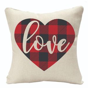 Mattor 1pc Valentines Day Pillow-covers 18x18 tum för hemdekorationer dekorera kudde 2024