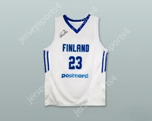 Пользовательский nay mens Youth/Kids Lauri Markkanen 23 сборная Финляндия Белая баскетбольная майка Топ сшита S-6xl