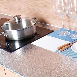 Naklejki okienne kuchnia tapeta backsplash aluminiowa folia samoprzylepna woda/olej odpowiada odporna na to temperaturę naklejka na piec