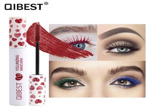 Colored Mascara Red Maroon Eye Makeup Cosplay Mascaras QI Volume Curling Lengthening Eyelash Eyes Make up6753153