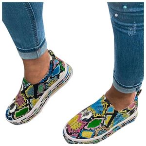 Fitness Shoes Sneakers Women Summer 2024 Fashion Breathable Roman Woman Snake Skin Printed Casual Loafers Zapatillas Mujer